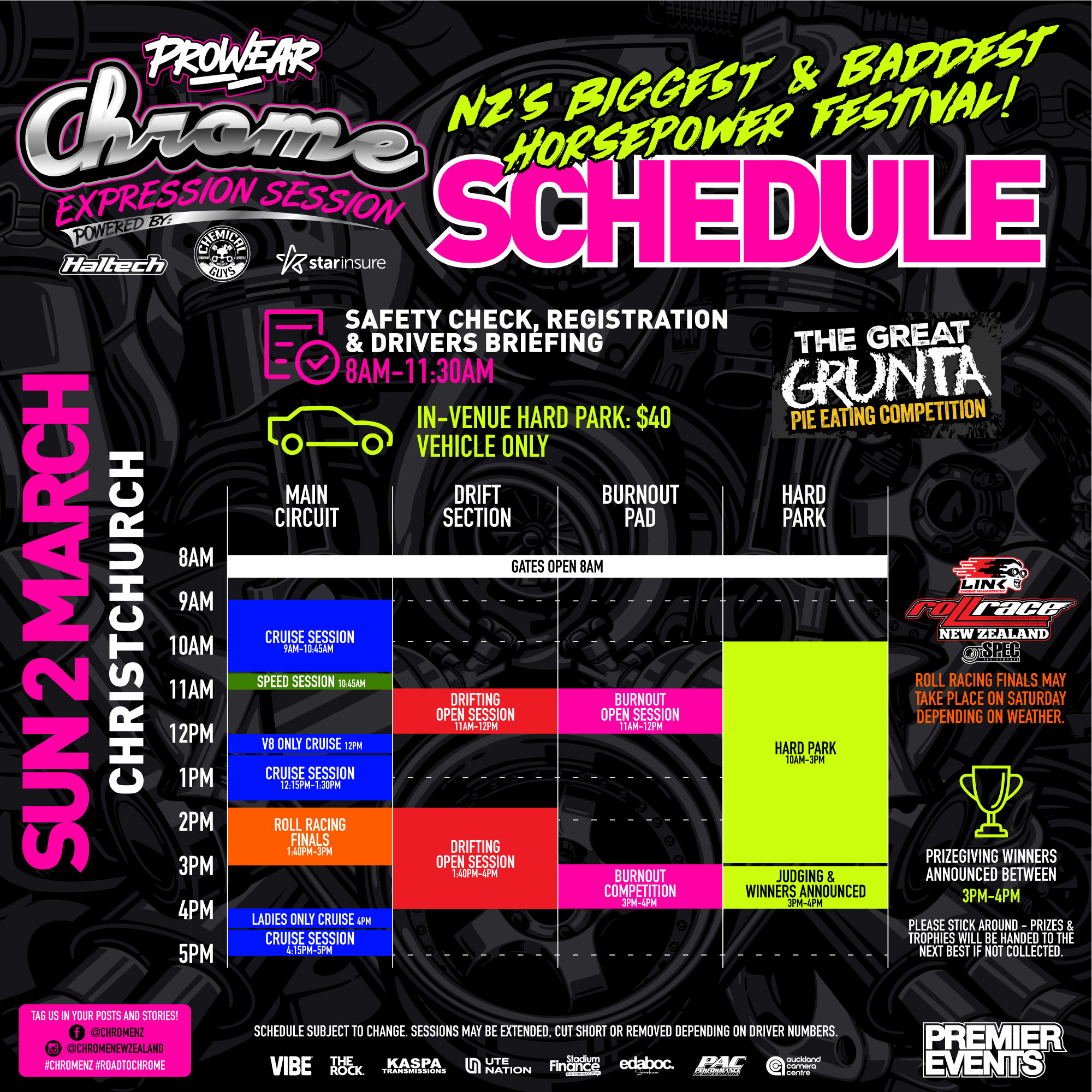 ChromeCHCH25 Schedule Sun