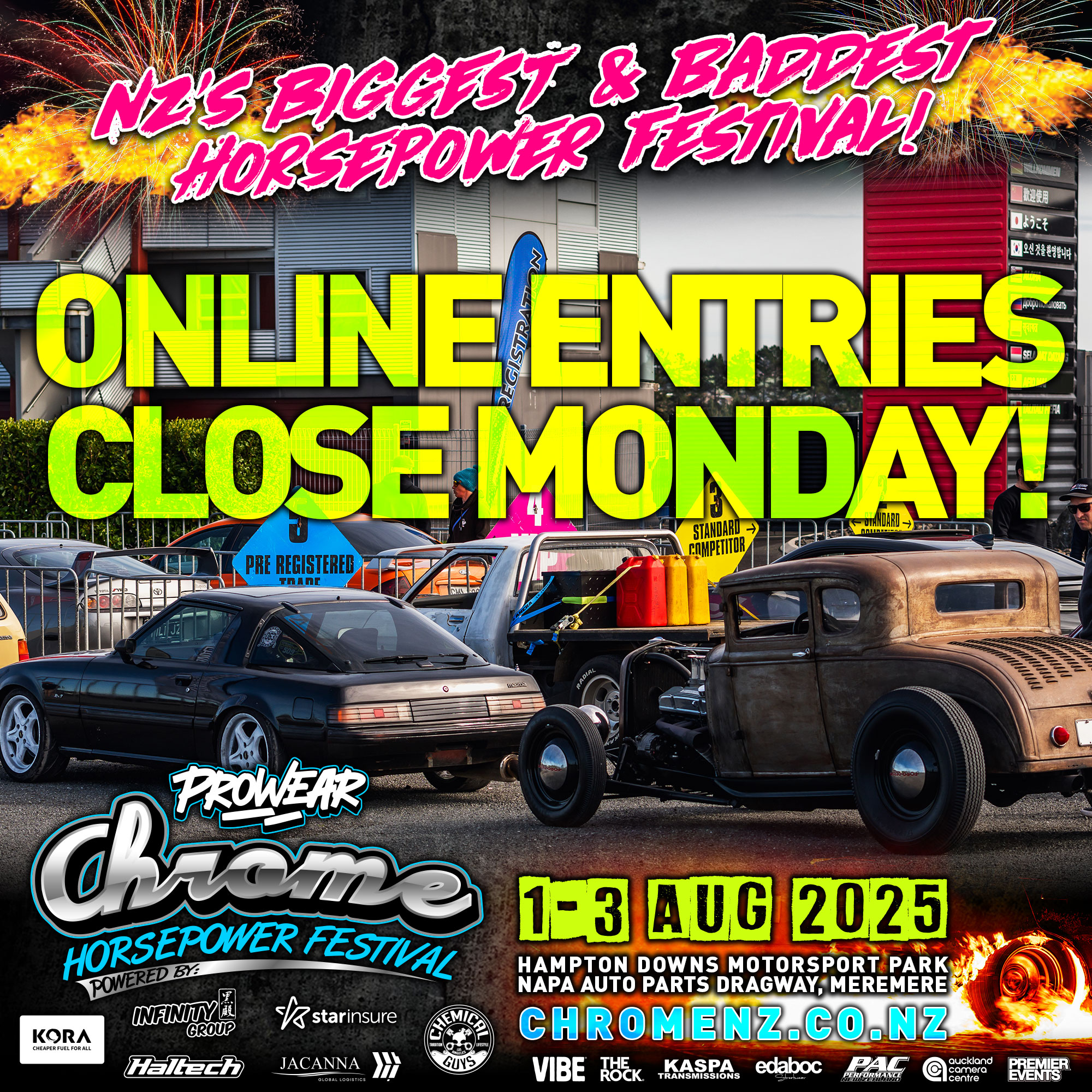 Last chance for Online Entries!