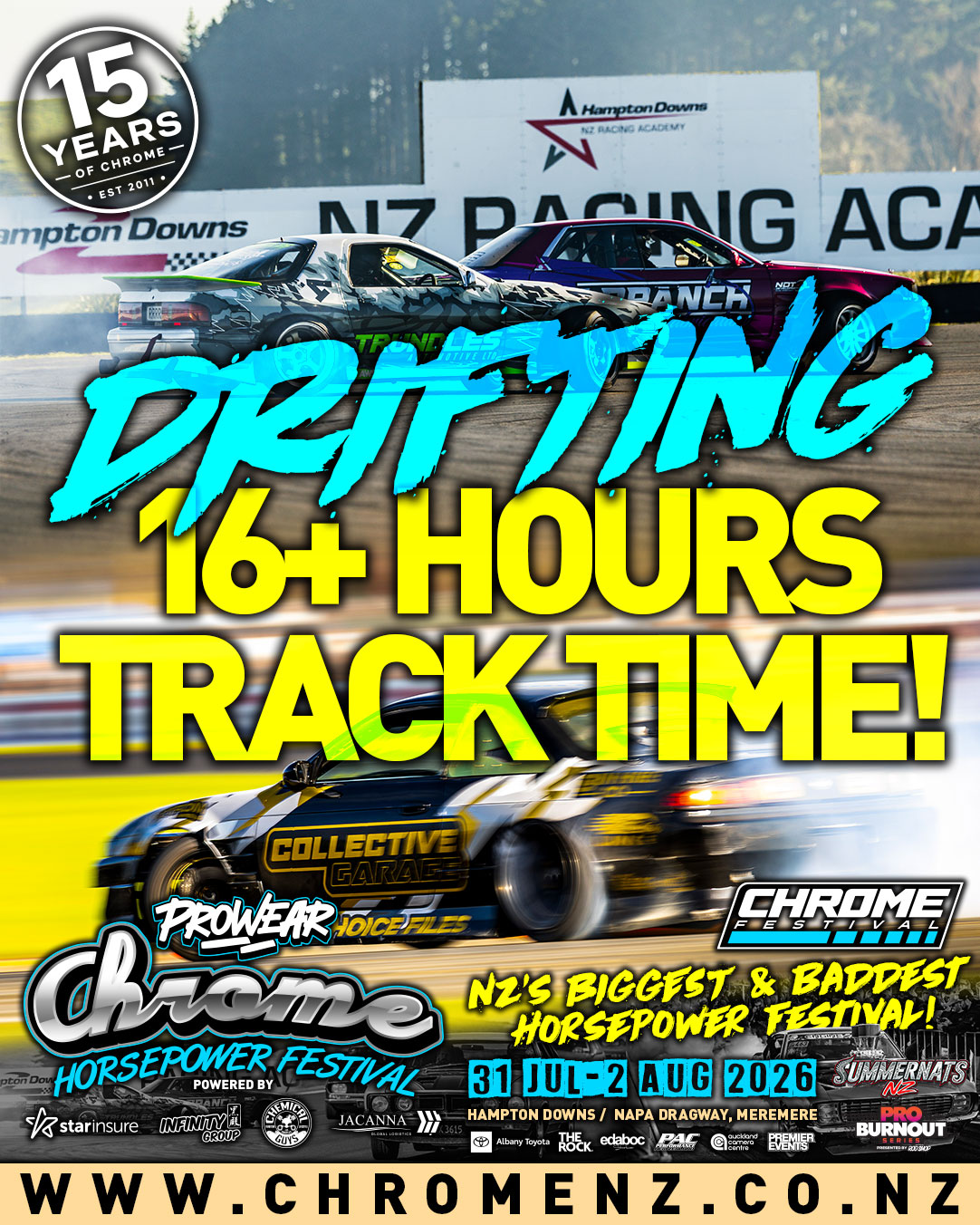 Drift Only Entries Selling Fast for Chrome 2026