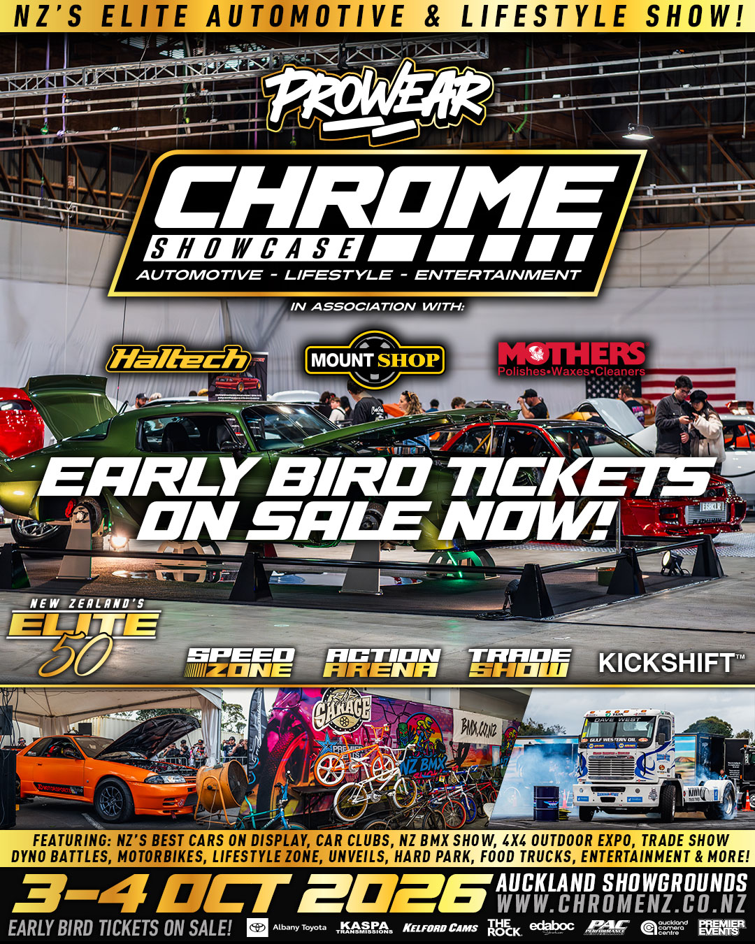 Early bird tickets on sale now for Chrome Showcase!
