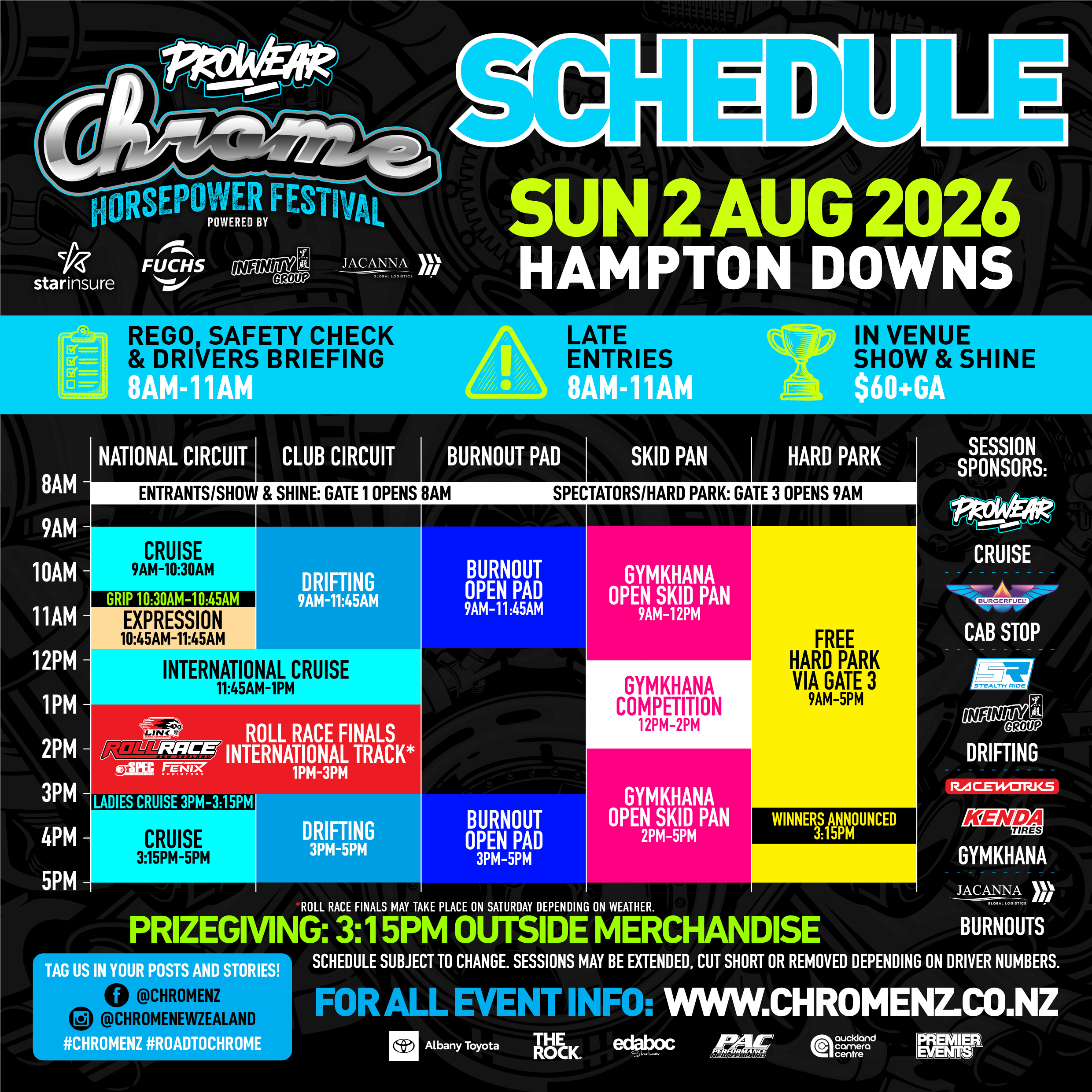 chromehd26 schedule sun